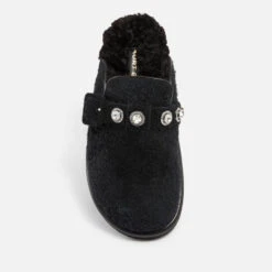 Kurt Geiger London Orson Crystal-Embellished Suede Mules -Vans Shoes Shop 13831359 2084975436463945
