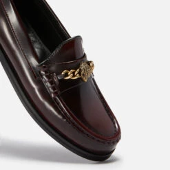 Kurt Geiger London Women's Chelsea Leather Loafers - Wine -Vans Shoes Shop 13831403 1064969772890683