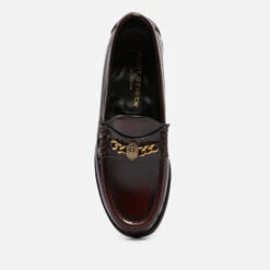 Kurt Geiger London Women's Chelsea Leather Loafers - Wine -Vans Shoes Shop 13831403 1974969772845356