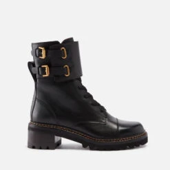 See By Chloé Mallory Leather Lace Up Boots -Vans Shoes Shop 13831758 6705006345225931