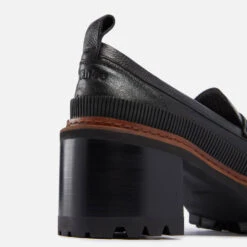 See By Chloé Mahalia Textured-Leather Heeled Loafers -Vans Shoes Shop 13831779 1474985812741299