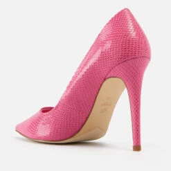 Dune Amaretto Python-Effect Faux Leather Heeled Pumps -Vans Shoes Shop 13832626 1734987977003579