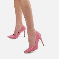 Dune Amaretto Python-Effect Faux Leather Heeled Pumps -Vans Shoes Shop 13832626 2244986150750981