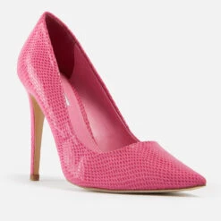 Dune Amaretto Python-Effect Faux Leather Heeled Pumps -Vans Shoes Shop 13832626 5204987976952570