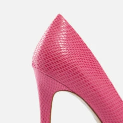 Dune Amaretto Python-Effect Faux Leather Heeled Pumps -Vans Shoes Shop 13832626 7734987977053400