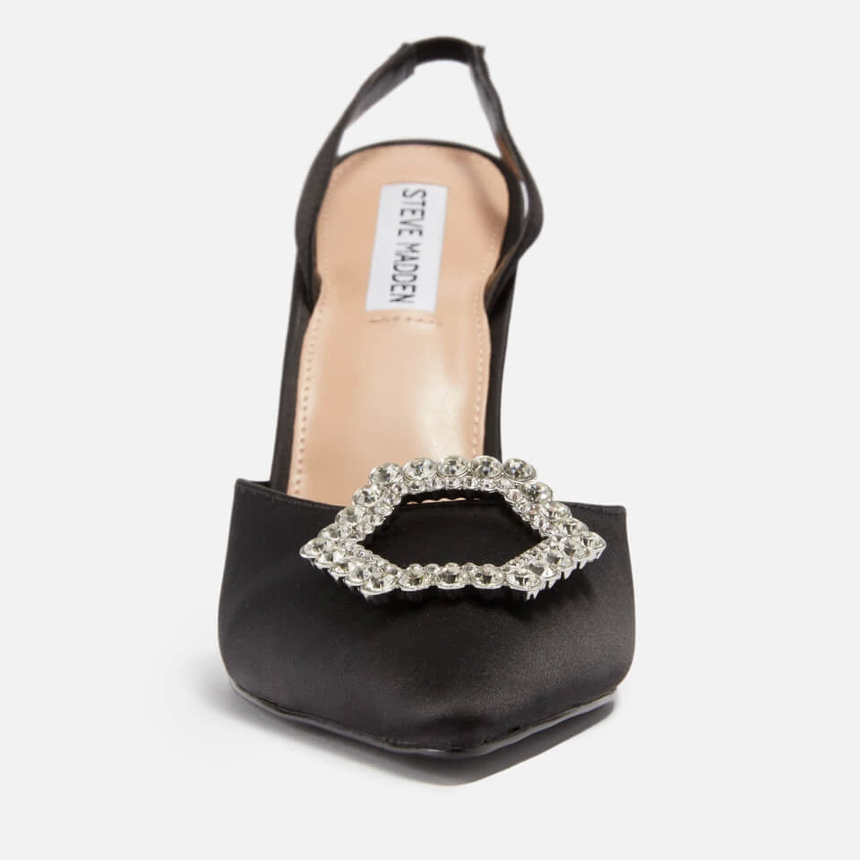 Steve Madden Vionnet Embellished Satin Slingback Heeled Pumps 2 Steve Madden Vionnet Embellished Satin Slingback Heeled Pumps - Image 2