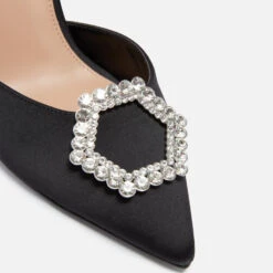 Steve Madden Vionnet Embellished Satin Slingback Heeled Pumps 7 Steve Madden Vionnet Embellished Satin Slingback Heeled Pumps -Vans Shoes Shop 13834801 1294991832878709