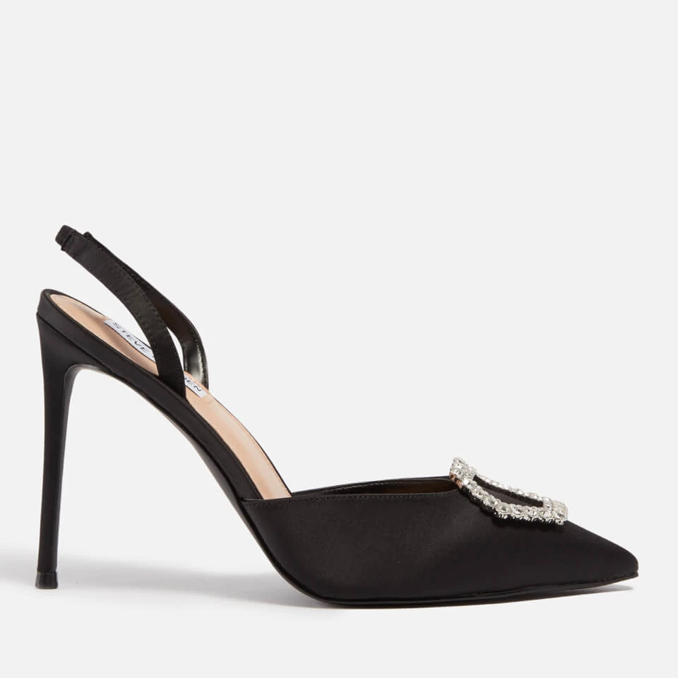 Steve Madden Vionnet Embellished Satin Slingback Heeled Pumps 1 Steve Madden Vionnet Embellished Satin Slingback Heeled Pumps