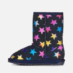 EMU Australia Kids' Star-Print Suede And Sheepskin Boots -Vans Shoes Shop 13836253 4754981720564218