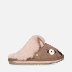 EMU Australia Kids' Suede And Wool Slippers