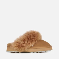 EMU Australia Jolie Sharky Curly Suede And Sheepskin Slippers