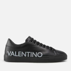 Valentino Men's Zeus Logo-Printed Leather Trainers