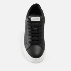 Valentino Women's Stan Logo-Jacquard And Leather Trainers -Vans Shoes Shop 13844850 1265007140711085