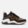 Kurt Geiger London Leopard Leather And Mesh Trainers