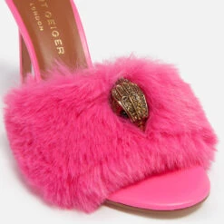 Kurt Geiger London Kensington Faux Fur Heeled Mules -Vans Shoes Shop 13846208 4124993140511050