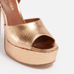 Kurt Geiger London Pierra Leather Platform Heeled Sandals -Vans Shoes Shop 13846222 1665001657353157