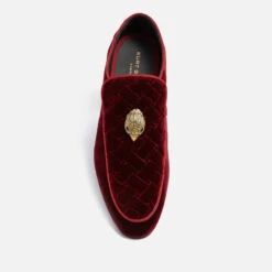 Kurt Geiger London Hugh Eagle Velvet Loafers -Vans Shoes Shop 13846325 9344993329339702