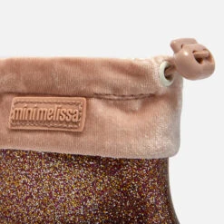 Mini Melissa Toddlers' Corduroy-Trimmed Glittered PVC Wellington Boots -Vans Shoes Shop 13859339 7814976262869451