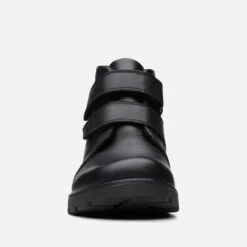 Clarks Kids' Heath Leather Velcro Boots -Vans Shoes Shop 13859728 9024985799769599