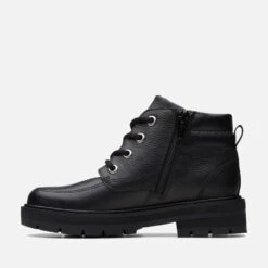 Clarks Kids' Prague Zip Leather Boots -Vans Shoes Shop 13859733 1814985799944355