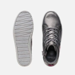 Clarks Youth Nova City Leather High-Top Trainers -Vans Shoes Shop 13860026 7494986068734650