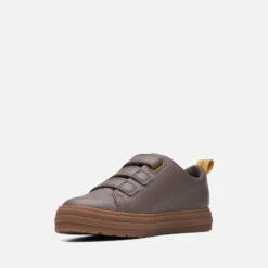 Clarks Kids' Nova Leather Trainers -Vans Shoes Shop 13860036 2114986070041660