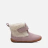 Clarks Toddlers Roamer Moon Suede And Faux Fur Boots