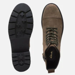 Clarks Orianna Cap Lace Up Suede Boots -Vans Shoes Shop 13873423 1524996947823233