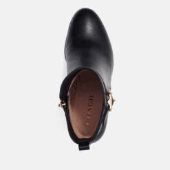 Coach Olivia Leather Heeled Boots -Vans Shoes Shop 13891927 2814997014670796