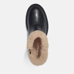 Coach Jane Leather And Shearling Chelsea Boots -Vans Shoes Shop 13891948 1044989444734553