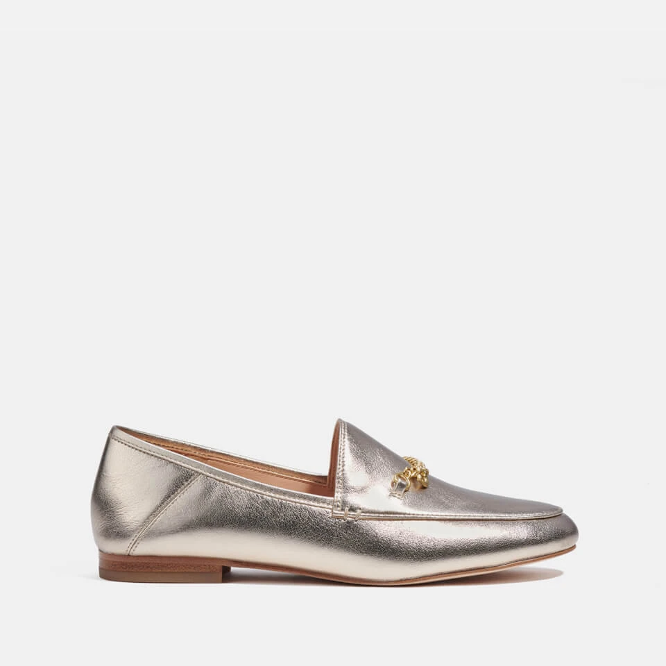 Coach Hanna Metallic Leather Loafers 1 Coach Hanna Metallic Leather Loafers