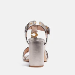 Coach's Margaret Metallic Leather Heeled Sandals 7 Coach's Margaret Metallic Leather Heeled Sandals -Vans Shoes Shop 13891976 1774983539015190