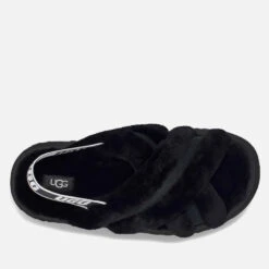 UGG Disco Cross Suede And Sheepskin Slipper Sliders -Vans Shoes Shop 13897281 1074978546737303