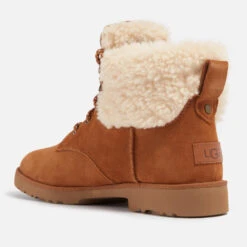 UGG Romely Heritage Shearling-Trimmed Suede Ankle Boots -Vans Shoes Shop 13897463 1144995473437980