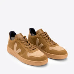 Veja V-10 Leather-Panelled Suede Trainers -Vans Shoes Shop 13904960 2044985590555269