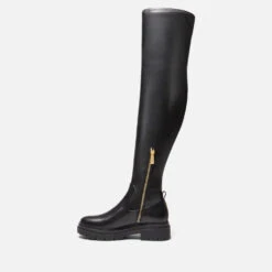 MICHAEL Michael Kors Women's Cyrus Leather Knee-High Boots -Vans Shoes Shop 13906817 1165023721584056