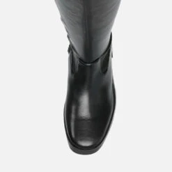 Steve Madden Clifftop Faux Leather Heeled Knee Boots -Vans Shoes Shop 13940797 1174991578438077