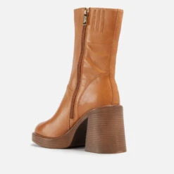 Steve Madden Finite Leather Platform Boots -Vans Shoes Shop 13940874 1654995475125885