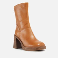 Steve Madden Finite Leather Platform Boots -Vans Shoes Shop 13940874 2074995475066014