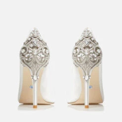 Dune Bluebell Satin Heeled Court Shoes -Vans Shoes Shop 13949830 6804986151181130