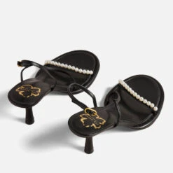 Ted Baker Mypearl Mid Heeled Leather Sandals -Vans Shoes Shop 13976563 1895029945260405