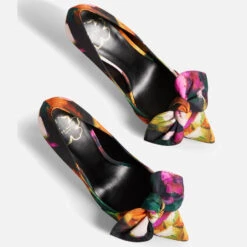 Ted Baker Ryoh Art Print Silk Court Shoes -Vans Shoes Shop 13976577 5705029943237157