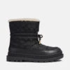 Coach Kailee Nylon-Jacquard And Sheepskin Snow Boots