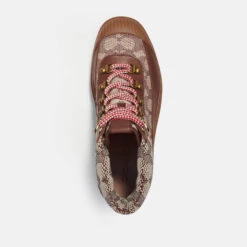 Coach Talia Jacquard, Suede And Leather Lace-Up Boots 7 Coach Talia Jacquard, Suede And Leather Lace-Up Boots -Vans Shoes Shop 13993828 1115005514913447