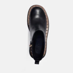 Coach Vanesa Leather Flat Boots -Vans Shoes Shop 13993842 9035005515197778