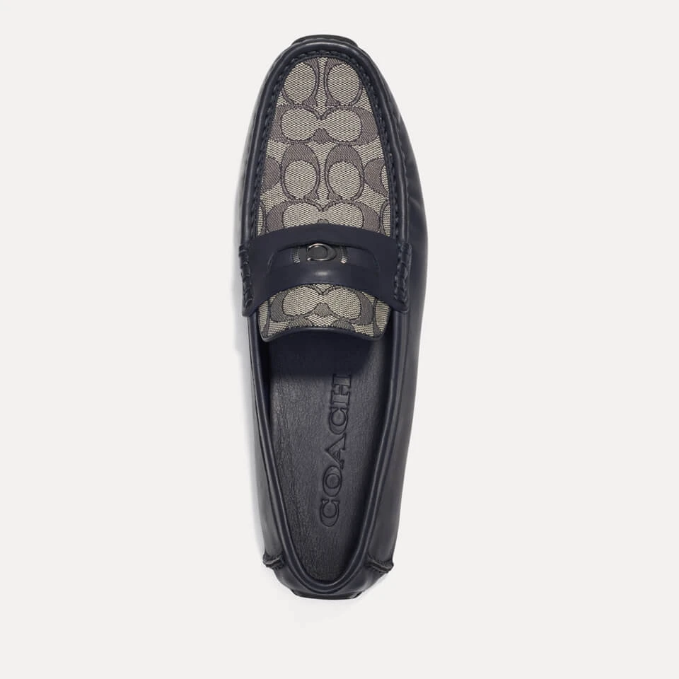 Coach Men's C Coin Leather And Monogram-Jacquard Driving Shoes 3 Coach Men's C Coin Leather And Monogram-Jacquard Driving Shoes - Image 3