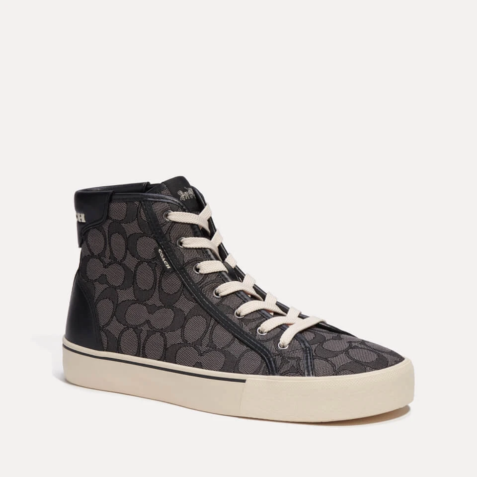 Coach Men's Skate Signature Jacquard Hi-Top Trainers 2 Coach Men's Skate Signature Jacquard Hi-Top Trainers - Image 2
