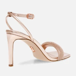 Steve Madden Rhinestone-Embellished Faux Leather Heeled Sandals -Vans Shoes Shop 13994497 1925026047143838