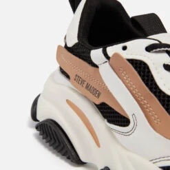 Steve Madden Possession Chunky Faux Leather-Blend Trainers -Vans Shoes Shop 13994532 1595048013676971