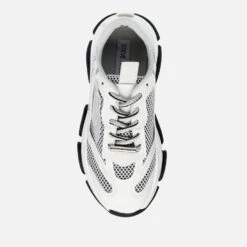 Steve Madden Possession Faux Leather And Mesh Trainers -Vans Shoes Shop 13994539 1605026068641064